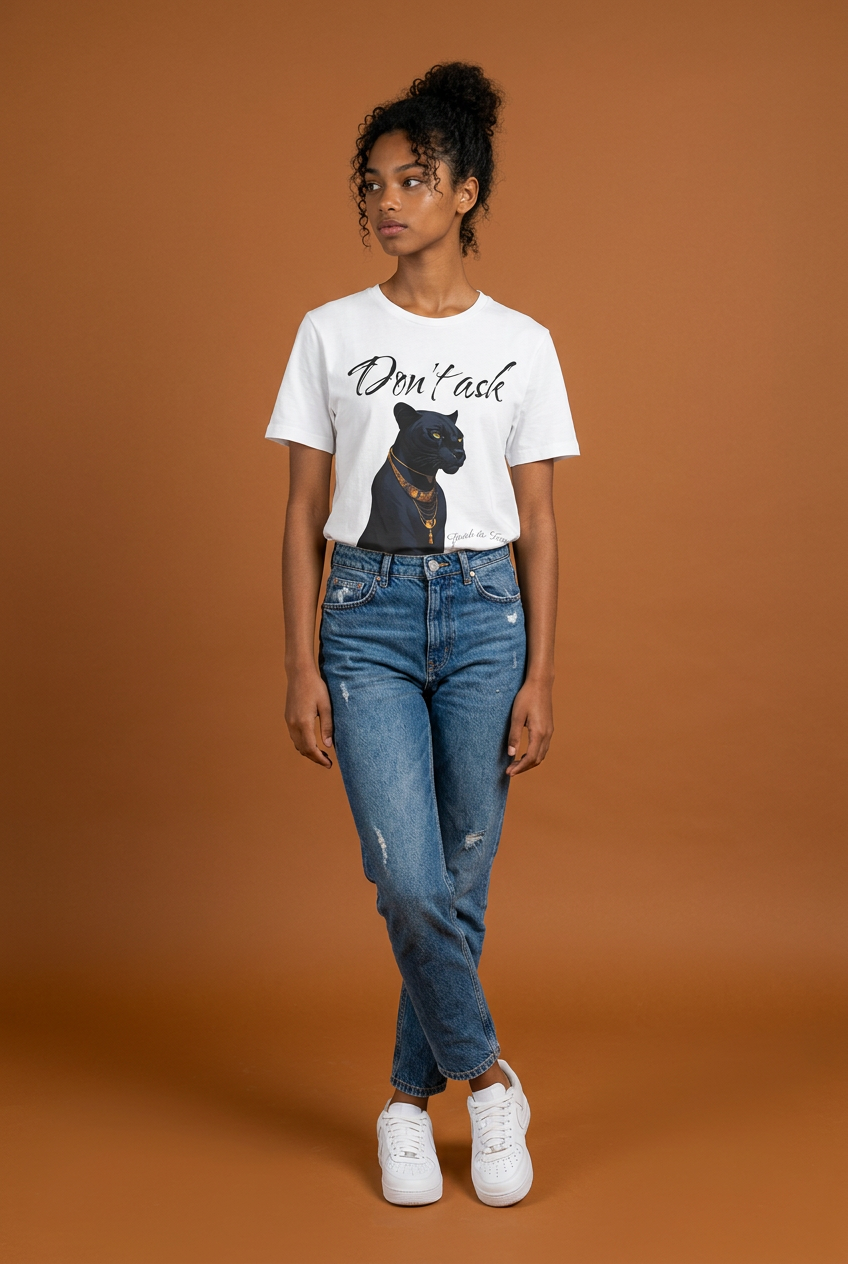 HCWP Originals Black Panther Graphic Tee — On Model Front