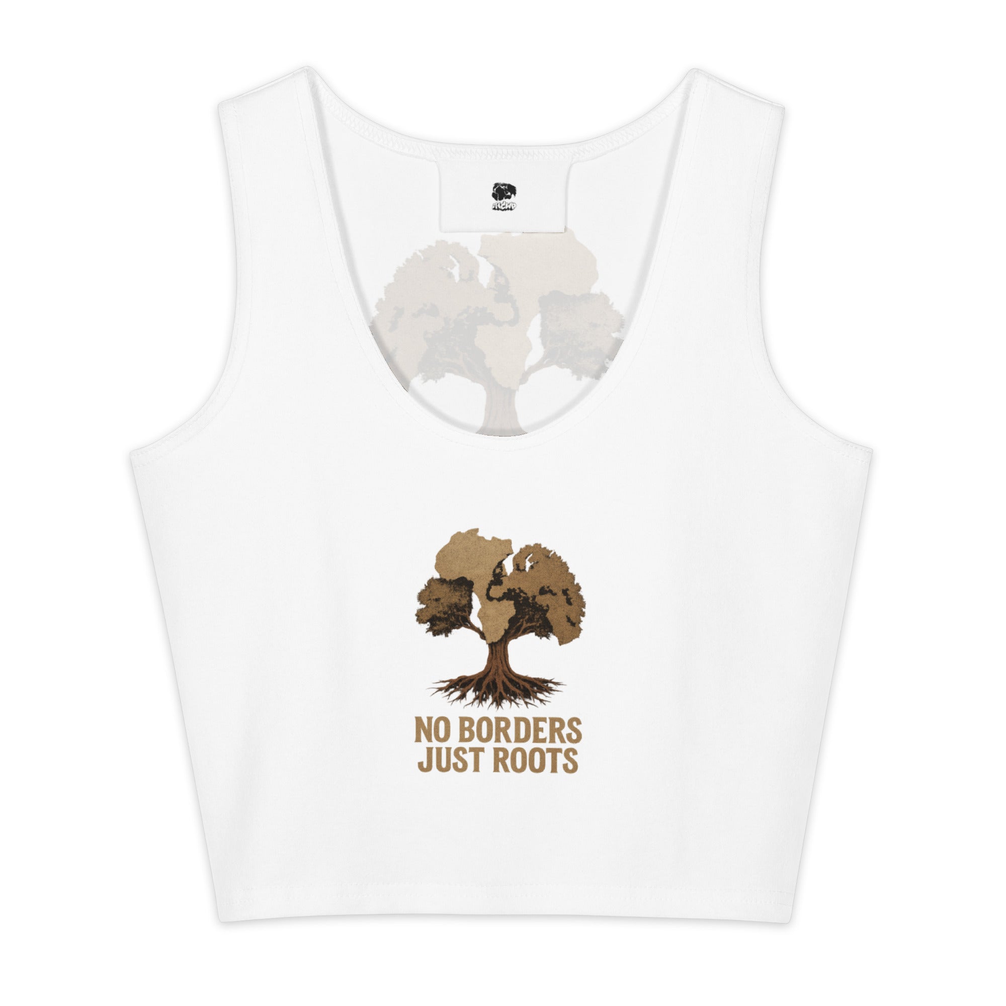 HCWP Originals SS26 Cotton Crop Top — On Model Front